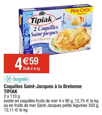 Cora x Carrefour Tipiak coquilles saint-jacques à la bretonne offre