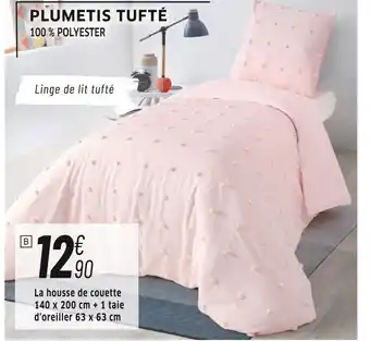 Cora x Carrefour Parure de lit plumetis offre
