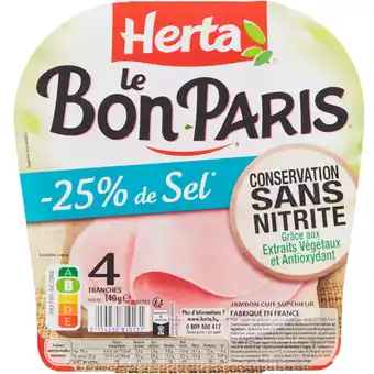 Carrefour Market Herta jambon le bon paris offre