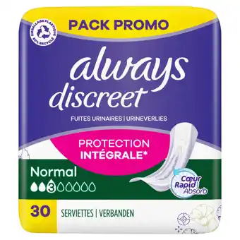 Carrefour Market Always discreet protections hygiéniques pack promo offre