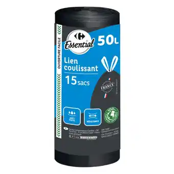 Carrefour Market Carrefour 15 sacs poubelle 50 l offre