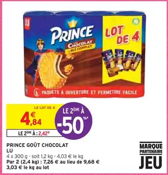 Intermarché Lu prince goût chocolat offre