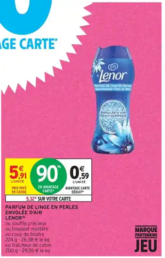 Intermarché Lenor parfum de linge en perles envolée d'air (b) offre