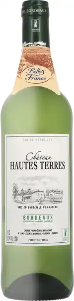 Carrefour Market Reflets de france a.o.p. bordeaux château hautes terres offre