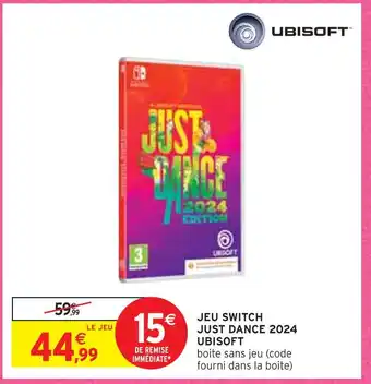 Intermarché Ubisoft jeu switch just dance 2024 offre
