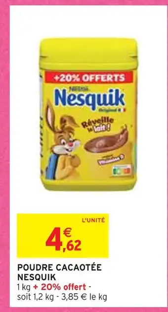 Intermarché Nesquik poudre cacaotée offre