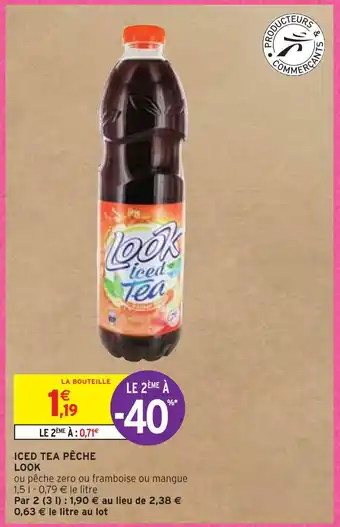 Intermarché Look iced tea pêche offre