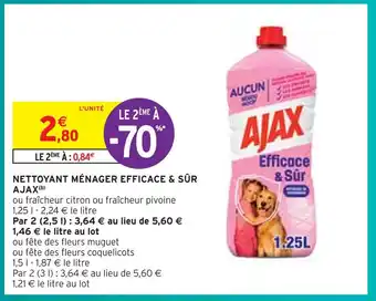 Intermarché Ajax nettoyant ménager efficace & sûr offre