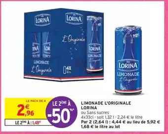 Intermarché Lorina limonade l'originale offre