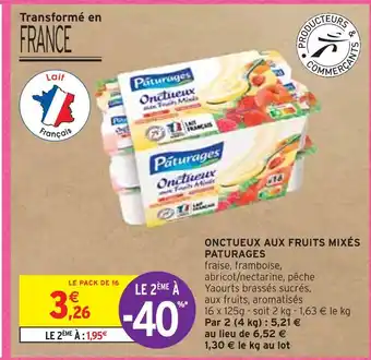 Intermarché Paturages onctueux aux fruits mixés offre