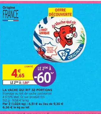 Intermarché La vache qui rit la vache qui rit 32 portions offre