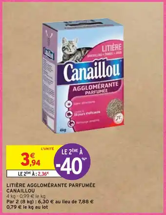 Intermarché Canaillou litière agglomérante parfumée offre