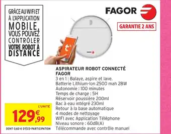 Intermarché Fagor aspirateur robot connecté offre