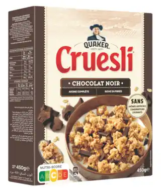 Carrefour Quaker céréales cruesli offre
