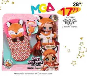 Mga la poupée na ! na ! na ! camping 2 ass