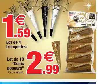 Bazarland Lot de 10 Conic poppers offre