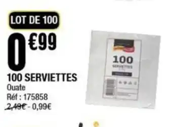 La Foir'Fouille 100 SERVIETTES offre