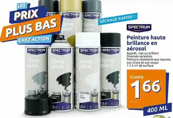 Action Peinture Haute Brillance En Aérosol Spectrum offre