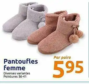 Action Pantoufle Femme offre