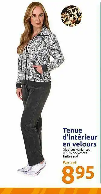 Action Tenue D'intérieur En Velours offre