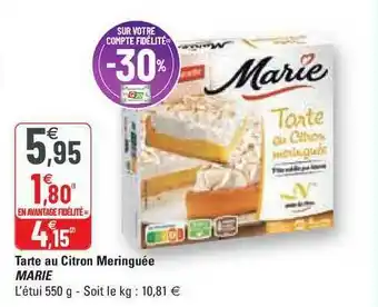 G20 Tarte Au Citron Meringuée Marie offre