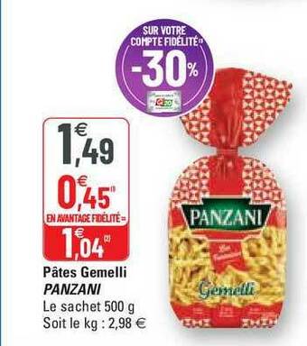 PĂątes Gemelli Panzani
