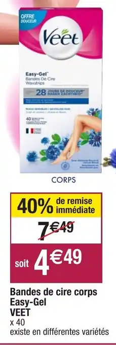 Bandes de cire corps