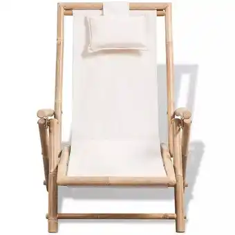 Bricorama Chaise de terrasse bambou - blanc offre