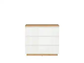 Bricorama Elois - commode style scandinave salon/chambre à coucher - 98x88.5x41 - 3 tiroirs - meuble de chambre à coucher - blanc offre