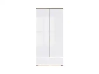 Bricorama Jadea - armoire 2 portes style scandinave chambre à coucher/chambre d'ado - 195x90.5x56.5 - 1 tiroir - dressing - blanc offre