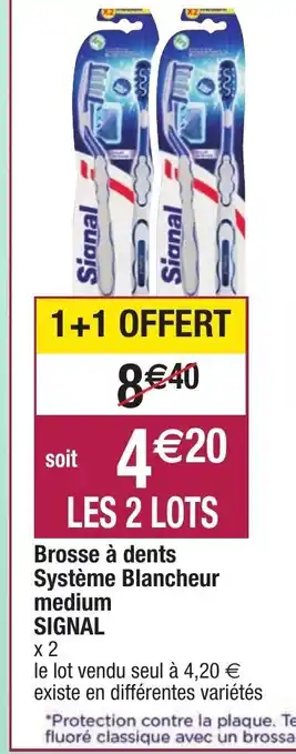 Migros Brosse à dents Système Blancheur medium offre