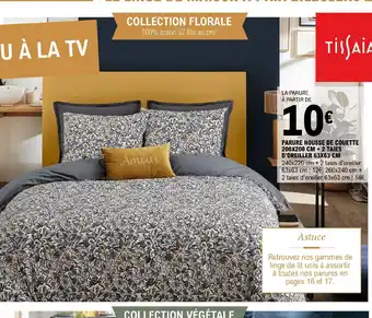 E.Leclerc PARURE HOUSSE DE COUETTE 200X200 CM + 2 TAIES D'OREILLER 63X63 CM offre