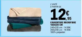 E.Leclerc COUVERTURE MICROFIBRE 180X220 CM offre