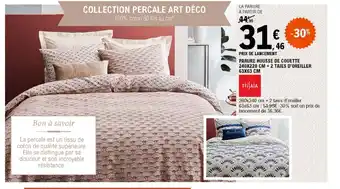 E.Leclerc PARURE HOUSSE DE COUETTE 240X220 CM + 2 TAIES D'OREILLER 63X63 CM offre