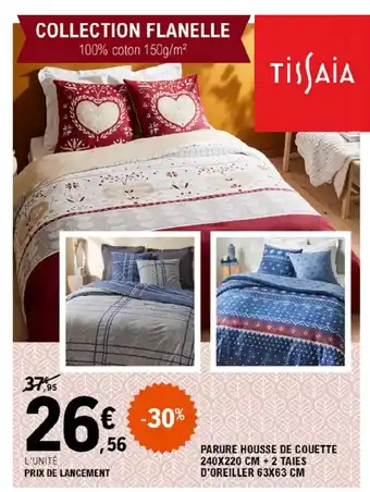 PARURE HOUSSE DE COUETTE 240X220 CM + 2 TAIES D'OREILLER 63X63 CM