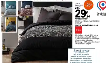 E.Leclerc COUETTE IMPRIMÉE 240X220 CM offre