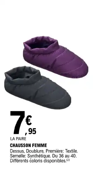 E.Leclerc CHAUSSON FEMME offre