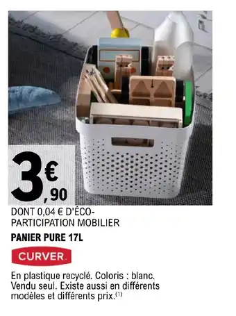 E.Leclerc PANIER PURE 17L offre