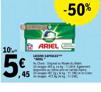 E.Leclerc LESSIVE CAPSULES ARIEL " offre