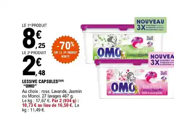 E.Leclerc LESSIVE CAPSULES OMO" offre