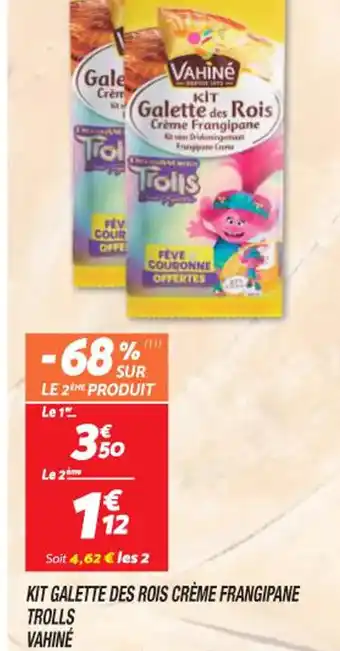 Netto KIT GALETTE DES ROIS CRÈME FRANGIPANE TROLLS offre