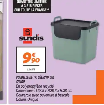 POUBELLE DE TRI SÉLECTIF 30L