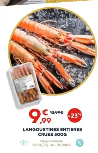 LANGOUSTINES ENTIERES CRUES 500G