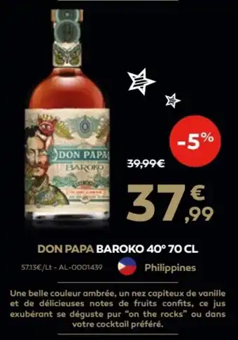 Cabesto DON PAPA BAROKO 40° 70 CL offre