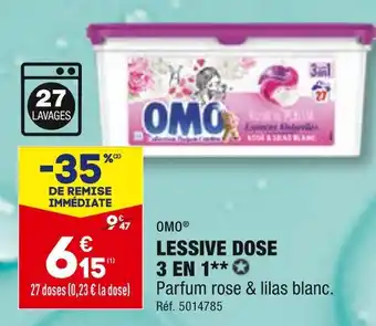 ALDI Omo lessive dose 3 en 1 offre