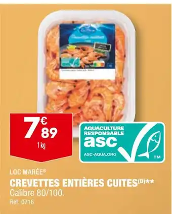 ALDI Loc marée crevettes entières cuites offre