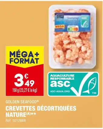 ALDI Golden seafood crevettes décortiquées nature offre
