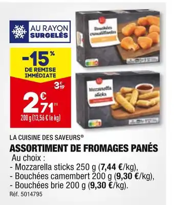 ALDI La cuisine des saveurs assortiment de fromages panés offre
