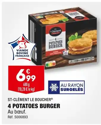 ALDI St-clément le boucher 4 potatoes burger offre