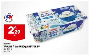 ALDI Milsani yaourt à la grecque nature offre
